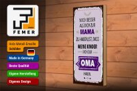 Holzschild Spruch Mama Oma noch besser dich haben 10x27cm