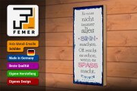 Holzschild Spruch Spaß nicht immer alles Sinn 10x27cm