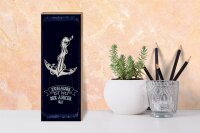 Holzschild Spruch Zuhause ist wo der Anker fällt 10x27cm