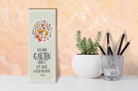 Holzschild Spruch Wer Garten besitzt hat alles 10x27cm