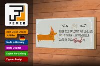 Holzschild Spruch kein Ersatz für einen Hund 27x10cm