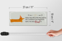 Holzschild Spruch kein Ersatz für einen Hund 27x10cm