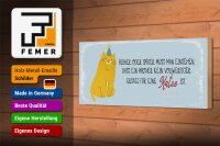 Holzschild Spruch kein Ersatz für eine Katze 27x10cm