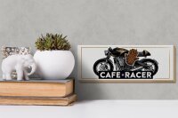 Holzschild Motorcycle Cafe Racer Motorrad 27x10cm