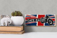 Holzschild Motorcycle Cafe Racer Motorrad UK 27x10cm