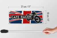 Holzschild Motorcycle Cafe Racer Motorrad UK 27x10cm