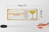 Holzschild Rezept Between the Sheets Cocktail Recipe 27x10cm