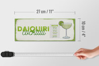 Holzschild Rezept Daiquiri Cocktail Recipe 27x10cm