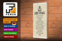 Holzschild 10x27cm Bier Unser Gebet