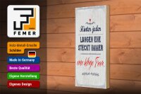 Holzschild Spruch 10x27cm Hinter jeder langen Ehe steckt immer