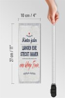Holzschild Spruch 10x27cm Hinter jeder langen Ehe steckt immer