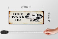 Holzschild Spruch 27x10cm holländisch Hier Waak ik Dalmatiner