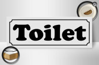 Holzschild Hinweis 27x10cm holländisch Toilet Toilette