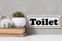 Holzschild Hinweis 27x10cm holländisch Toilet Toilette