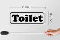 Holzschild Hinweis 27x10cm holländisch Toilet Toilette