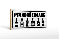 Holzschild Hinweis 27x10cm Pfandrückgabe