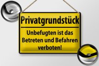 Blechschild Warnschild 30x20cm Privatgrundstück