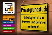 Blechschild Warnschild 30x20cm Privatgrundstück
