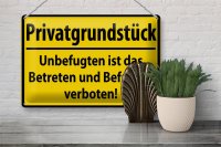 Blechschild Warnschild 30x20cm Privatgrundstück