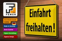 Blechschild Warnschild 30x20cm Einfahrt freihalten