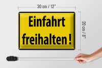 Blechschild Warnschild 30x20cm Einfahrt freihalten