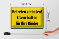 Blechschild Warnschild 30x20cm Betreten Verboten