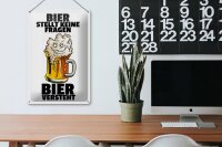 Blechschild Alkohol 20x30cm Bier stellt keine Fragen