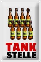 Blechschild Alkohol 20x30cm Tankstelle (Bierflaschen)