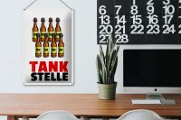 Blechschild Alkohol 20x30cm Tankstelle (Bierflaschen)