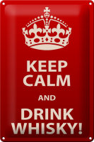 Blechschild Alkohol 20x30cm Keep Calm & Drink Whisky