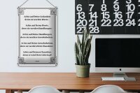 Blechschild Spruch 20x30cm Achte auf deine Gedanken