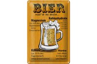 Blechschild Alkohol 20x30cm Bier hats in sich Vitamine