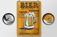 Blechschild Alkohol 20x30cm Bier hats in sich Vitamine