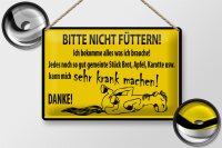 Blechschild Warnschild 30x20cm Bitte Nicht Füttern (Pferd)