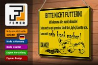 Blechschild Warnschild 30x20cm Bitte Nicht Füttern (Pferd)
