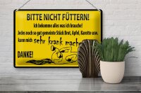 Blechschild Warnschild 30x20cm Bitte Nicht Füttern (Pferd)