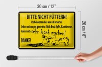 Blechschild Warnschild 30x20cm Bitte Nicht Füttern (Pferd)