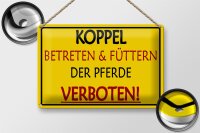 Blechschild Warnschild 30x20cm Koppel Betreten verboten