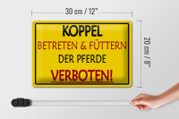 Blechschild Warnschild 30x20cm Koppel Betreten verboten