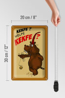 Blechschild Kekse 20x30cm Kekfe Welfe Kekfe