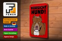 Blechschild Hinweis 20x30cm Vorsicht Hund