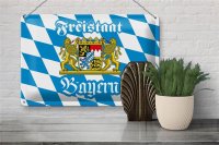 Blechschild Bayern 30x20cm Freistaat Bayern Wappen