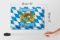 Blechschild Bayern 30x20cm Freistaat Bayern Wappen
