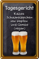 Blechschild Alkohol 20x30cm Tagesgericht...