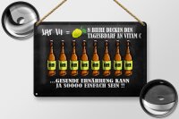 Blechschild Alkohol 30x20cm 8 Biere Tagesbedarf Vitamin C