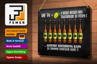 Blechschild Alkohol 30x20cm 8 Biere Tagesbedarf Vitamin C