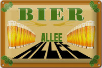 Blechschild Alkohol 30x20cm Bier Allee