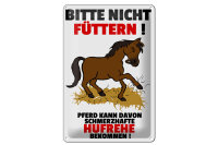 Blechschild Pferd 20x30cm nicht füttern schmerzhaft...