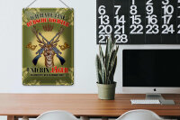 Blechschild Spruch 20x30cm habe hübsche Tochter bin Jäger