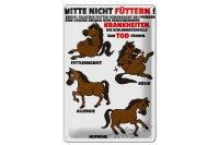 Blechschild Hinweis 20x30cm bitte nicht füttern...
